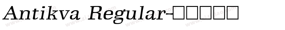 Antikva Regular字体转换